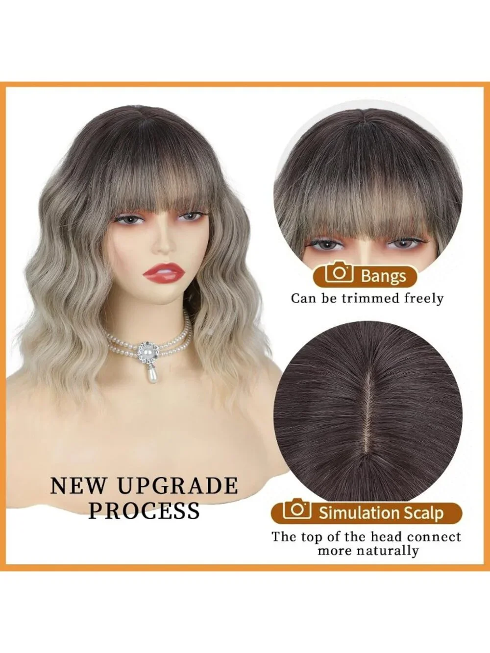 Women's Dirty Blonde 14 Inch Heat Resistant Synthetic Fiber Shoulder Length Wigs